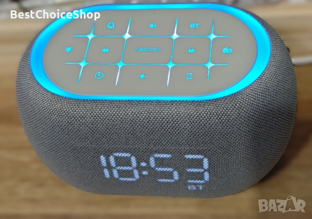 Цифров часовник с радио и Bluetooth говорител – 10W, 7-цвят нощна светлина, снимка 9 - Друга електроника - 53067846
