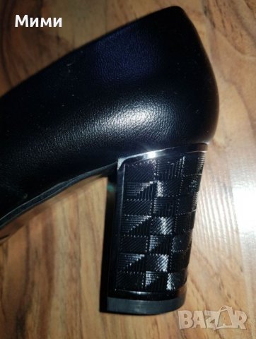 Черни елегантни обувки, снимка 7 - Дамски обувки на ток - 38008721