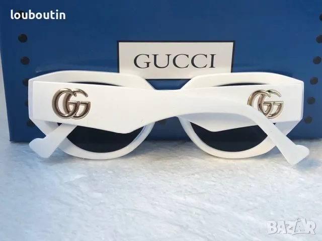 GUCCI с лого 1:1 дамски слънчеви очила котка 2 цвята, снимка 18 - Слънчеви и диоптрични очила - 47680826