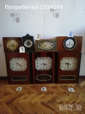 Часовници,,Янтарь-Jantar" сделано в СССР, made in USSR. МЕХАНИЧНИ., снимка 2 - Стенни часовници - 39481365