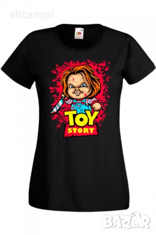 Дамска Тениска Toy Story Chucky Изненада,Повод,Подарък,Празник, снимка 10 - Тениски - 37639266