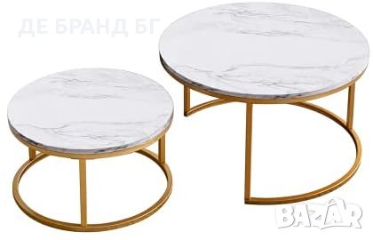 Холна маса / Масичка за кафе от 2 части WLF-C01G, снимка 2 - Маси - 35473989