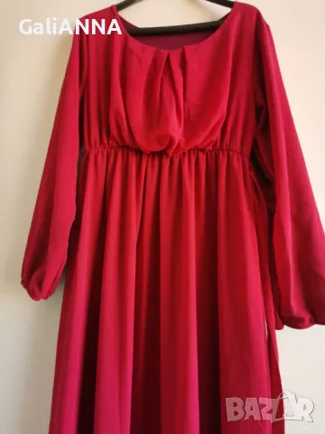 СТРАХОТНА ДЪЛГА ЧЕРВЕНА РОКЛЯ XL-2XL