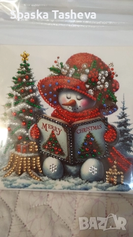 Коледни диамантени картички , снимка 4 - Декорация за дома - 52617907