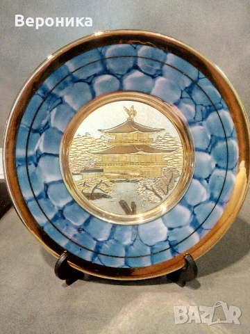 Декоративна чинийка със златният павилион от Киото, снимка 2 - Декорация за дома - 53485753