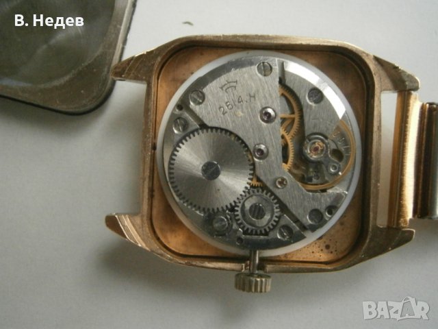 RАКЕТА - Cartier, кал. 2614.H, made in USSR, каса 32,5х32,5mm, Au, снимка 6 - Мъжки - 39304345