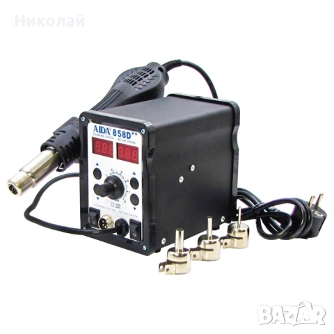 Станция за запояване AIDA 858D++ без компресор, горещ въздух, с нагревателен елемент Hakko, снимка 2 - Друга електроника - 52246962