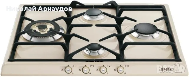 SMEG SR764PO Серия Cortina, Газов плот, 60 см, Крем