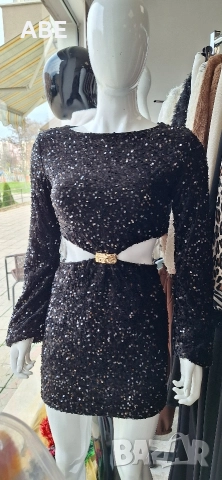 Рокля с пайети, снимка 2 - Рокли - 52641416