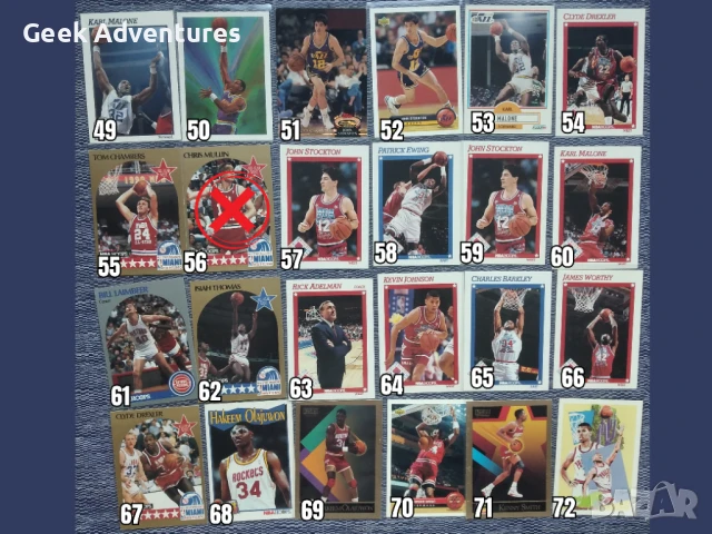 Баскетбол Картички NBA 90-те Trading Cards Колекционерски НБА Lakers, снимка 5 - Колекции - 47021484
