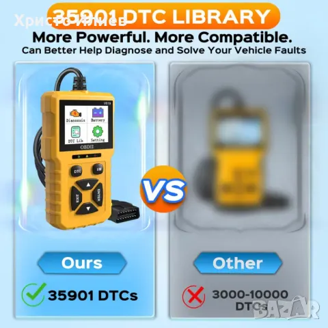 OBD2 ОБД2 Скенер за кодове Четец на грешки Диагностика за кола Тестер за диагностика Автодиагностика, снимка 4 - Аксесоари и консумативи - 49740213