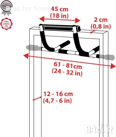 Ултраспортен 4-в-1 лост за тренировки за горната част на тялото, снимка 6 - Други спортове - 50648269