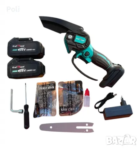 Aкумулаторен трион с 2 шини и 2 броя 36V 8AH батерии в куфар, снимка 7 - Други инструменти - 47394172