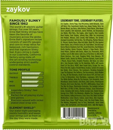 Ernie Ball 2221 Regular Slinky Струни за електрическа китара, снимка 2 - Китари - 53169327