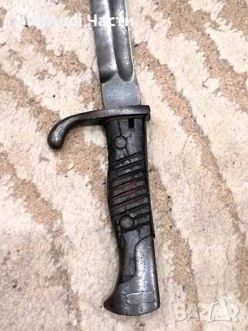 Немски щик нож байонет тесак Маузер SG98/05 рядък с изпилен трион, снимка 3 - Антикварни и старинни предмети - 53396417