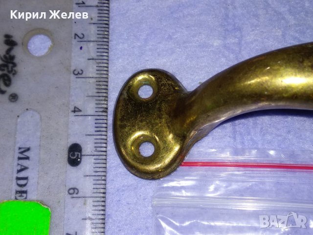 СТАРА МЕСИНГОВА РЕТРО ДРЪЖКА За ЧЕКМЕДЖЕ ШКАФЧЕ ГАРДЕРОБ За ТЕМАТИЧЕН СТАРИНЕН ИНТЕРИОР и Др. 41300, снимка 6 - Антикварни и старинни предмети - 43588064