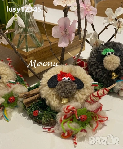 Първомартенска декорация с овчица! 🐑🍀🐝🐞🌾