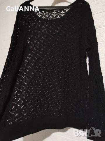 ДАНТЕЛЕНА ЧЕРНА БЛУЗА РАЗМЕР 2XL-3XL, снимка 4 - Туники - 38505332