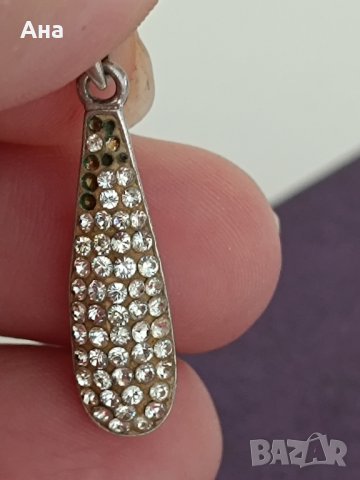 сребърна висулка с липсващи камъчета АП, снимка 4 - Колиета, медальони, синджири - 43988589