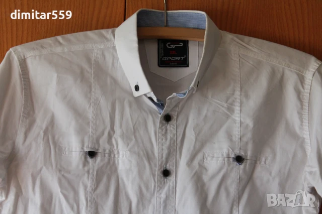 Риза мъжка със къс ръкав елегантна, снимка 5 - Ризи - 50817650