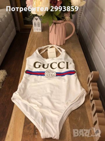 Цял Бански Гучи ХС,С*бял Gucci, снимка 14 - Бански костюми - 31965252