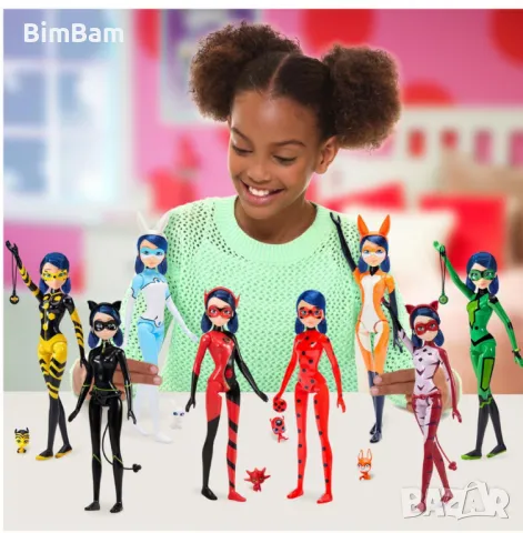 Оригинална кукла Miraculous Калинката и Черния котарак - Маринет с магическо разкриване, снимка 6 - Кукли - 48079022