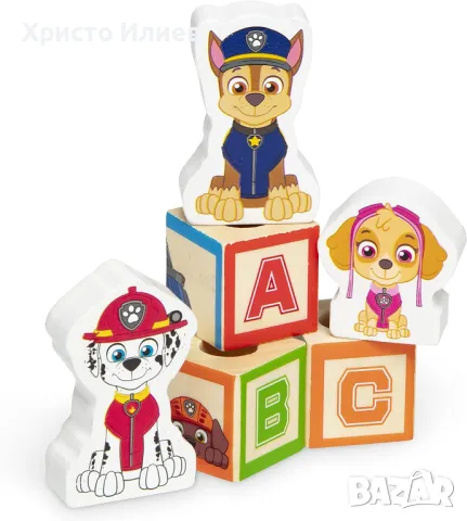 Дървен камион с кубчета с азбуката Melissa & Doug Сортер камион с аксесоари Paw Patrol, снимка 5 - Образователни игри - 48795452