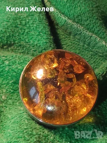 ВЕЛИКОЛЕПЕН СРЕБЪРЕН ПРЪСТЕН СРЕБРО ВИСОКА ПРОБА с ОГРОМЕН БАЛТИЙСКИ 100% НАТУРАЛЕН КЕХЛИБАР 42000, снимка 2 - Пръстени - 49913259