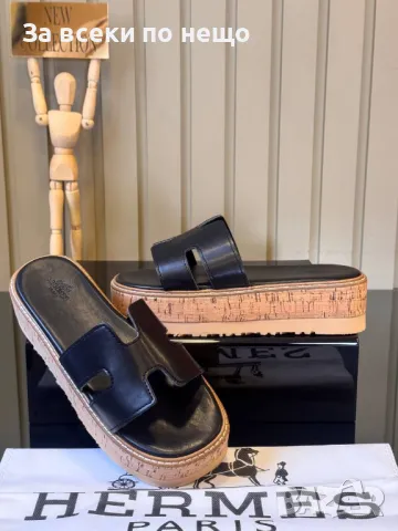 Hermes Дамски Чехли На Платформа Хермес Код E275, снимка 4 - Чехли - 50415370