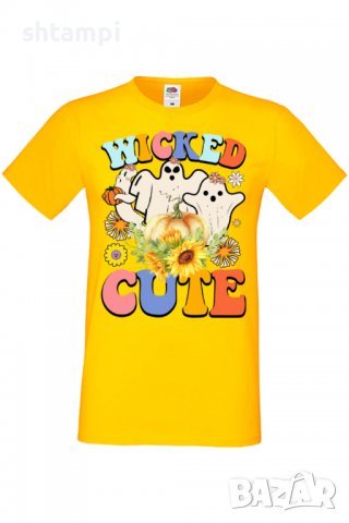 Мъжка тениска Wicked cute,Halloween,Хелоуин,Празник,Забавление,Изненада,Обичаи,, снимка 10 - Тениски - 38137624