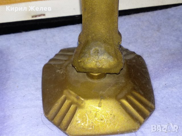 Старо ГОЛЯМО МАСИВНО КРАСИВО БРОНЗОВО НАСТОЛНО РАЗПЯТИЕ КРЪСТ За ДОМА / КОЛЕКЦИЯ 42688, снимка 15 - Декорация за дома - 43827868