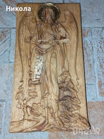 Дърворезба,,Йоан Кръстител",, Дева Мария с младенеца", снимка 3 - Икони - 51881667