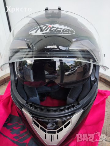 Nitro racing n-psi каска s-ka с очила , снимка 2 - Аксесоари и консумативи - 40428534