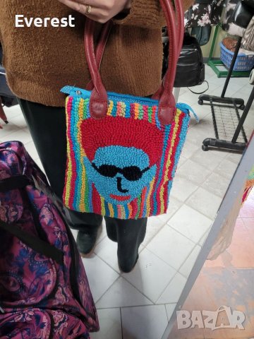 MIELIE екстравагантна чанта,плетена шарена, снимка 15 - Чанти - 40021350