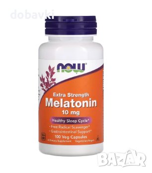 Мелатонин NOW Foods, Extra Strength Melatonin, 10 mg, 100 Veg Capsules