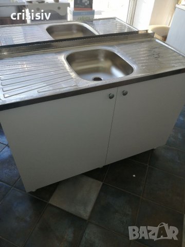 Кухненски шкаф с мивка бордова 120/50, снимка 1 - Кухни - 36601234
