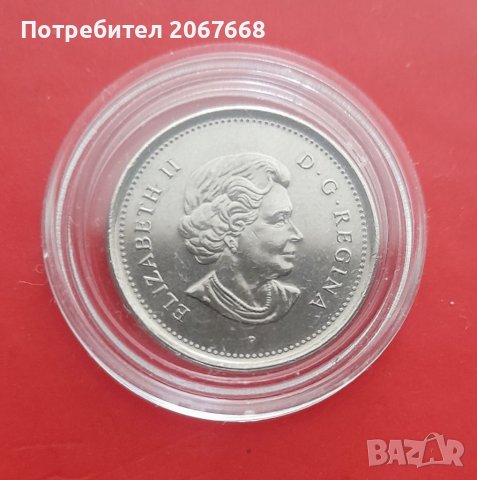 Лот от 2 броя нециркулирали монети- Канада 5 и  25 цента 2005 година, снимка 3 - Нумизматика и бонистика - 38595464