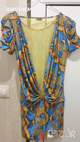 Змийска рокля Blumarine, снимка 2 - Рокли - 28838073