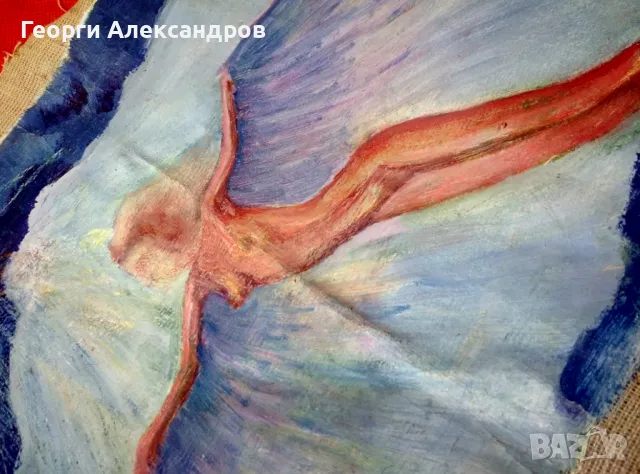 ЕРОТИКА - Стара МАСЛЕНА КАРТИНА, снимка 5 - Антикварни и старинни предмети - 48073540