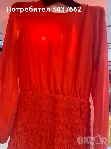 Рокля червена , снимка 2 - Рокли - 50980983