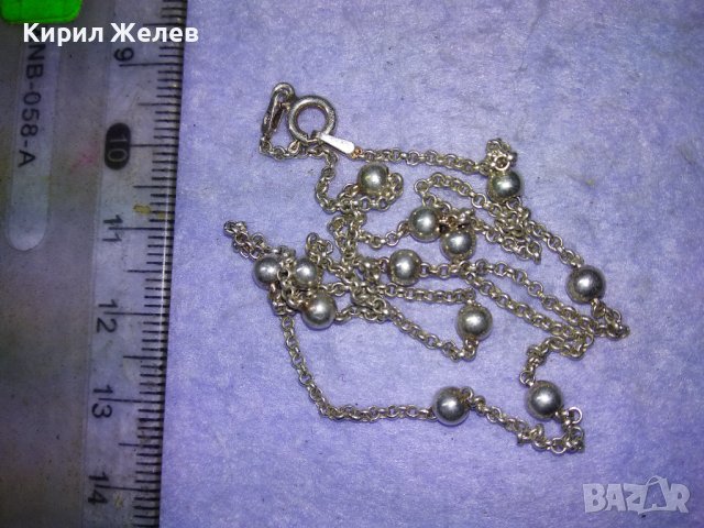 ПОСРЕБРЕНО ИТАЛИАНСКО НЕЖНО ФЕШЪН АРТ КОЛИЕ от БЛАГОРОДНА НЕРЪЖДАЕМА СТОМАНА 40233, снимка 9 - Колиета, медальони, синджири - 43225098