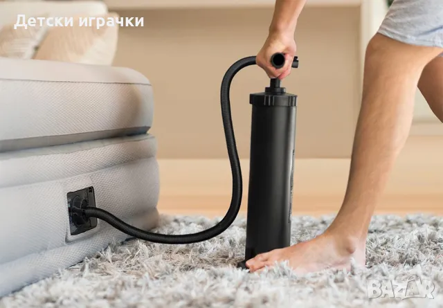 Ръчна помпа Intex, 48 см, PVC, двойно надуване, лека, черна, снимка 5 - Басейни и аксесоари - 49980166