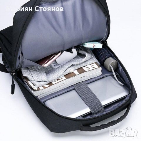 Смарт раница за лаптоп с USB порт ученическа раница ежедневна за пътуване, снимка 6 - Раници - 25785555