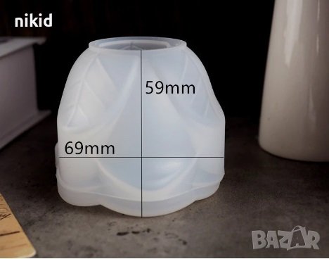 3D Купичка саксия саксийка кашпа ваза чаша тип лале силиконов молд форма за смола гипс , снимка 4 - Форми - 37657196