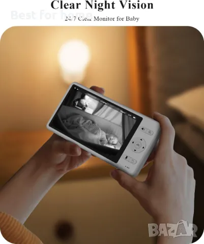 WUUK 2K видео бебефон, 5.5'' с  WiFi, снимка 2 - Бебефони - 50284622