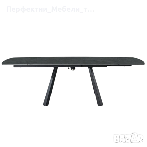 Трапезна разтегателна маса 160/90см. до 240см. със сив/клен керамичен плот -НА СКЛАД, снимка 2 - Маси - 45650756