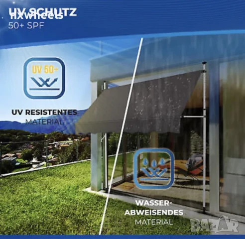 Тента Навес Сенник Бърз Монтаж Без Пробиване Ветроустойчиви, снимка 5 - Други стоки за дома - 50984286