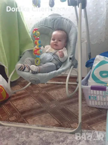 Електрическа люлка за бебе, 2в1