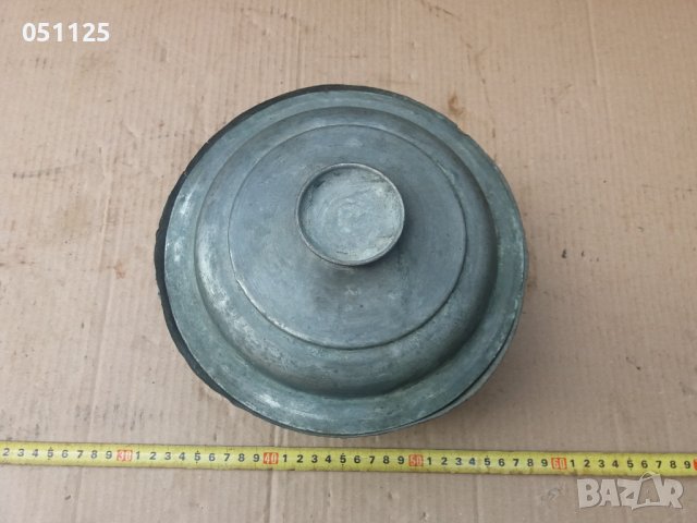 кована възрожденска бакърена тенджера с капак , снимка 4 - Антикварни и старинни предмети - 36649152