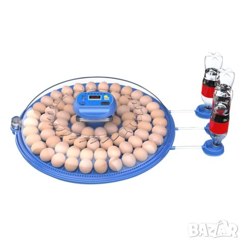 Автоматичен инкубатор за 80 яйца / Инкубатор за пилета /  Люпилня, снимка 4 - За птици - 53446658